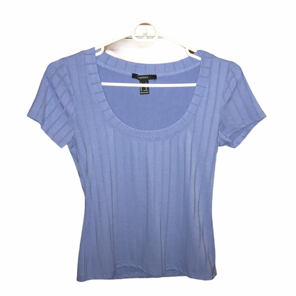 Forever 21 light blue short sleeve shirt